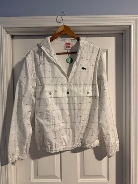 Supreme x Lacoste Anorak Windbreaker – White Croc Pattern